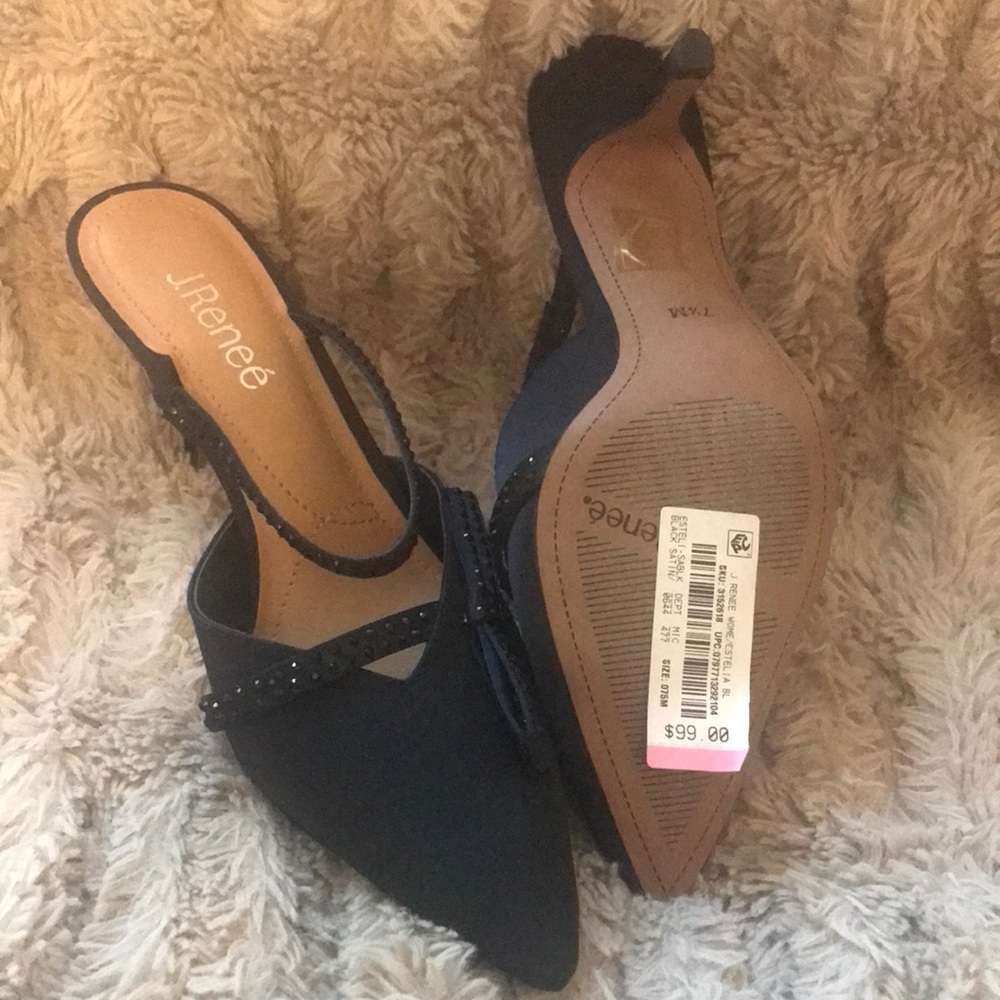 J.Renee Estelia Black Kitten heel. 7.5 M New/Never worn